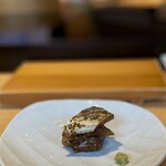 209160456 - バキバキの筋肉質なアジの薬味和え。 アジって歯ごたえを楽しむ魚だって知ってました？