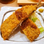 沼津魚がし鮨 - さすがに美味しいアジフライ