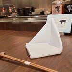 鉄板焼 円居 - お箸で食べるスタイル