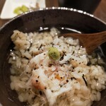 鉄板焼 円居 - 出汁をかけてお茶漬け?