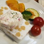 キッチン ブルー グローブ - 反対側から