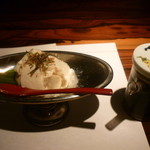 ステーキ膳所 アクワラングIMURA - 前菜（おぼろ豆腐）