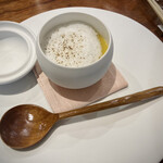 御影 ジュエンヌ - とうもろこしのスープ。爽やかな2品からの濃密なスープにうっとり。こちらも初夏が詰まってます。