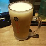 どんぶり居酒屋 喜水丸  - 一杯目の生ビー ル