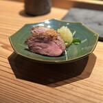 とり茶太郎 - かすみ鴨ロース炙り焼きと文旦