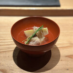 とり茶太郎 - ホロホロ鳥胸揚げ出汁