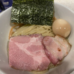 らぅめん考房 ありがた屋 - 濃厚豚白湯つけ麺（1,000円）＋半熟味玉子（150円）＋麺大盛（150円）