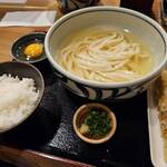 Udondokoroshigemi - お昼のセット（冷かけ・卵かけごはん）