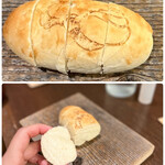 biodinamico - よく見ると、お店のロゴのカタツムリの焼き印が♪(๑˃̵ᴗ˂̵)小さいけれど…もっちり柔らかで美味(^^)♪