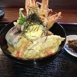 花・笑家 - 海老天卵とじ丼