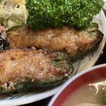 なか里 - ピーマンの肉詰め