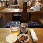 チキン南蛮大衆酒場 あんじゅ - 瓶ビール（中瓶）とお替わり自由のお通し二品