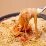 RESTAURANT LAVANDE - 海老と小柱のトマトソースパスタ　炙りチーズソース