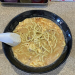 麺屋 おがわ - 元祖山梨タンタン麺(豚白湯)辛め 混ぜ後