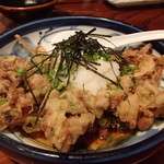 納豆と野沢菜のかき揚げ