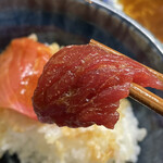 海鮮丼専門店 木津 魚市食堂 - 赤身！マグロの味が濃い！