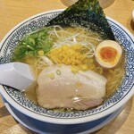 丸源ラーメン 京都南インター店 - 柚子ねぎ塩ラーメン、アップ！