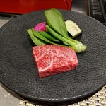 八王子 ステーキ 鉄板焼 いわ倉亭 - 野菜、国産牛 ♪