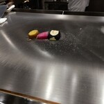 八王子 ステーキ 鉄板焼 いわ倉亭 - 焼き野菜、国産牛の鉄板焼き ♪