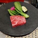 八王子 ステーキ 鉄板焼 いわ倉亭 - 野菜、国産牛 ♪