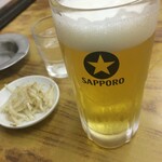 天下一 - 2016/07/28 生ビール、レバニラ炒め