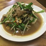 天下一 - 2016/07/28 生ビール、レバニラ炒め