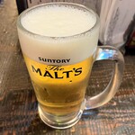 ぼんてん酒場 - １杯め生ビ