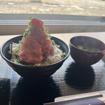 まぐろ専門店 まぐろの高木 - 本まぐろ中トロ入りすき身丼（2盛）