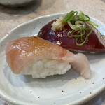 寿司の奥田 - 本日おすすめのカツオとハマチ