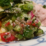 料理とワインと、コンジーリョ - モロッコサラダ