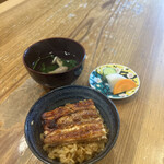 あかぎ - 鰻の釜飯、肝吸い、お漬物