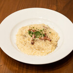 Onion and bacon cheese risotto