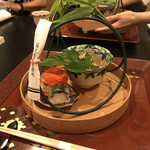 日本料理 樹 - 無病息災、家内安全的な文言と、茅(ﾁｶﾞﾔ)の輪？