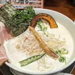 暁 製麺 - 鶏豚だしらぁ麺（レアチャ変更）