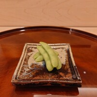 鮨 土方 - 温かい枝豆