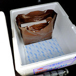 Furutsushoppu Aomoriya - タルトの箱と保冷剤が入った発泡スチロール製の大箱（笑）