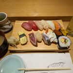 Sushi Masa - ランチにぎり13貫¥1,210