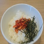 麺や 鳥の鶏次 - ダイブ飯(キムチ)
