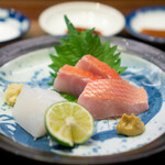 Ginza Ippashi - 金目鯛とスミイカの造り