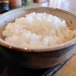 Tonkatsu Kunika - ご飯は、タイミング的に「炊きたて」となったそう。堅くなく、柔らか過ぎず。最後までアツアツでした。