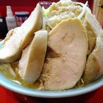 自家製麺 酉 - 鶏増しラーメン（野菜マシ、ニンニク）1,050円