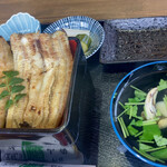 別館山田 - 白焼き鰻重　ご飯は下のお重に