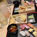 鮨・酒・肴 杉玉 - 天ぷらとお寿司のセット　並