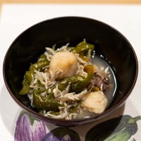 うを徳 - 2023.6 実山椒で炊いた与論島産小芋・万願寺唐辛子・じゃこ・牛肉