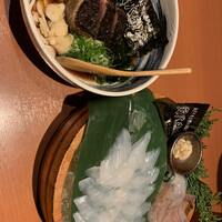 寅八商店 心斎橋店 - イカのゲソは後ほど天ぷらにしてもらいました