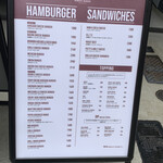 マンチズ バーガー シャック - メニュー看板