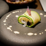 ビストロ オリエンタル - 赤いかとのりのタルタル（コース料理）