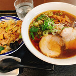 中華料理 江華 - ミニ丼セット(醤油ラーメン＆江華丼)