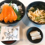 ザ・どん - 淡路島産しらすサーモン丼 ミニうどんセット