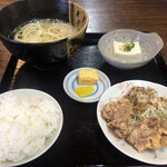 麺房たぬきや - 唐揚げ定食/¥650